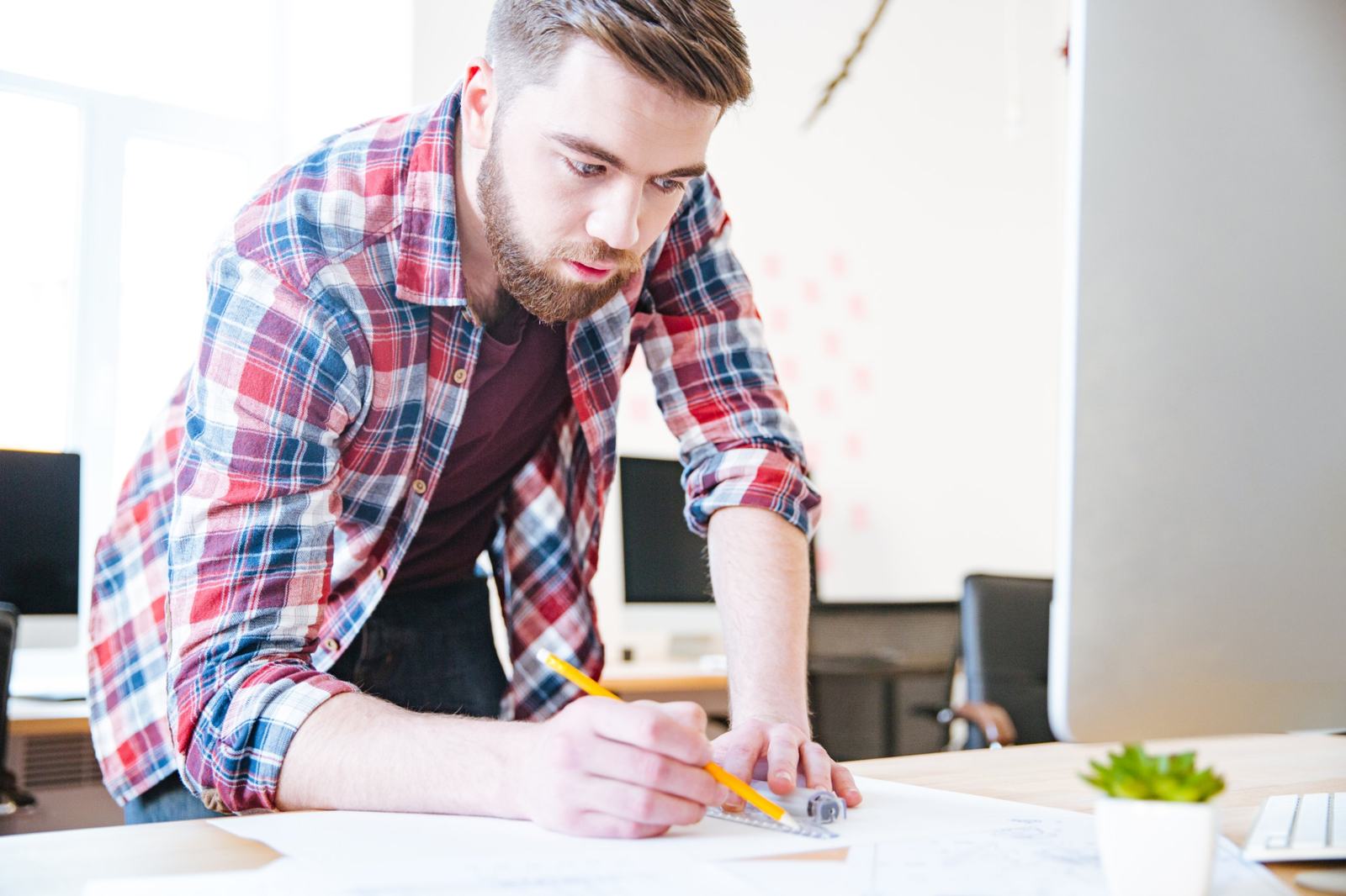 Planning work at a desk
